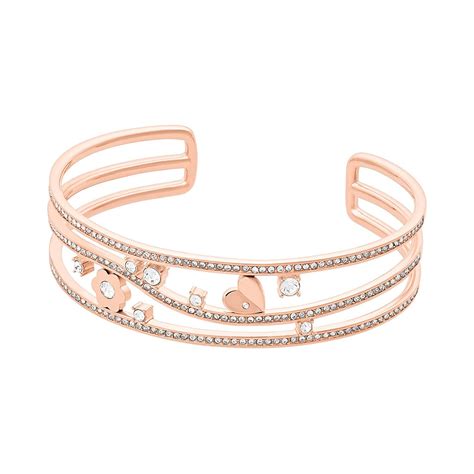 michael kors rose gold tone flower cuff bracelet|Michael Kors rose gold aviators.